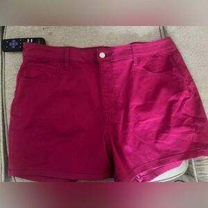 Zenana Outfitters High Waist Magenta Shorts